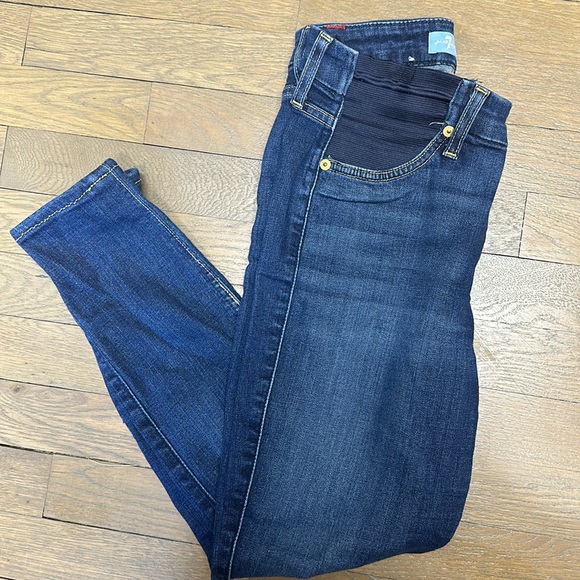7 For All Mankind Maternity Ankle Skinny Jeans - Picture 3 of 3